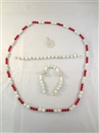 14K Gold Green Apple Jade Jewelry: Necklace, Pendant, (2) Bracelet