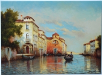 Yuri Zeleng, Russian b 1959, Oil, Venice Canal