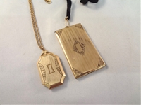 (2) Victorian Gold Filled Pendant Lockets