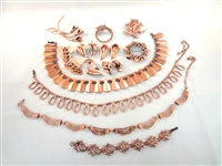 Renoir Copper Jewelry Group: Necklaces, Bracelet, Brooches, Earrings