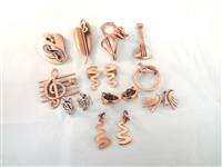 (10) Renoir Copper Jewelry Pieces: Brooches and Earrings