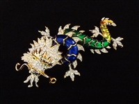 Butler and Wilson 1960s Enameled Dragon Brooch