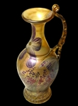 F von Poschinger Art Nouveau Jugendstihl Art Glass Floral & Butterfly Wing Vase