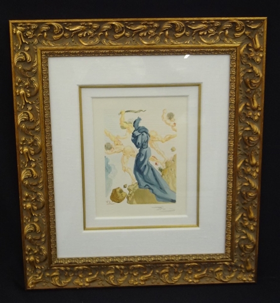Salvador Dali Signed Lithograph "The Borders of Phlegethon" from The Divine Comedy
