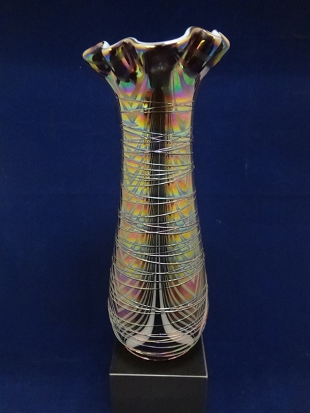 Terry Crider Contemporary Iridescent Glass Vase