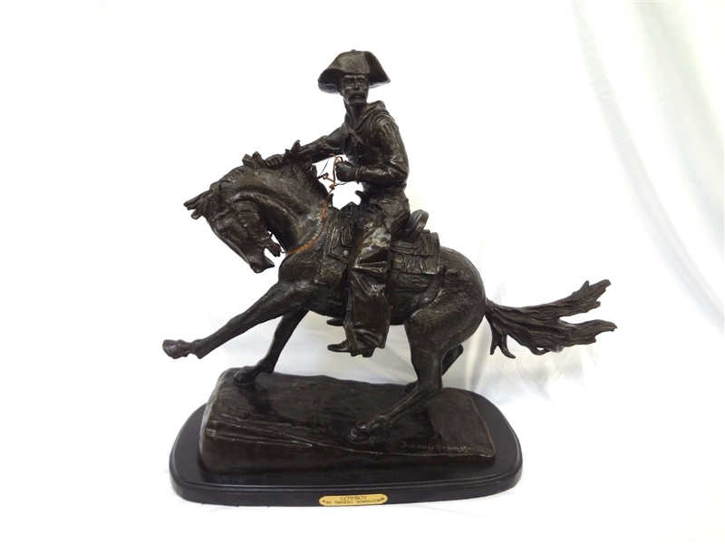 Frederic Remington Large Bronze "Cowboy" 