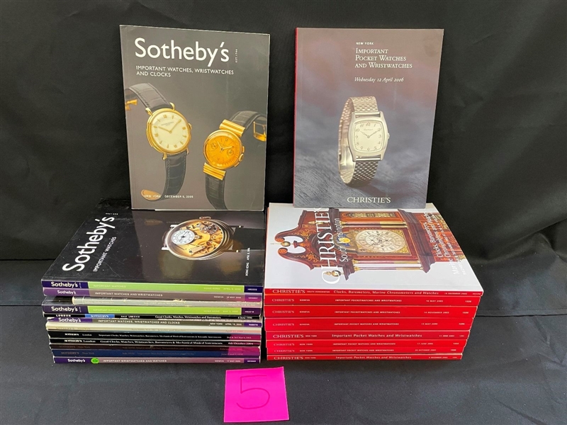 (22) Clocks, Watches and Timepieces Auction Catalogs Christies and Sothebys