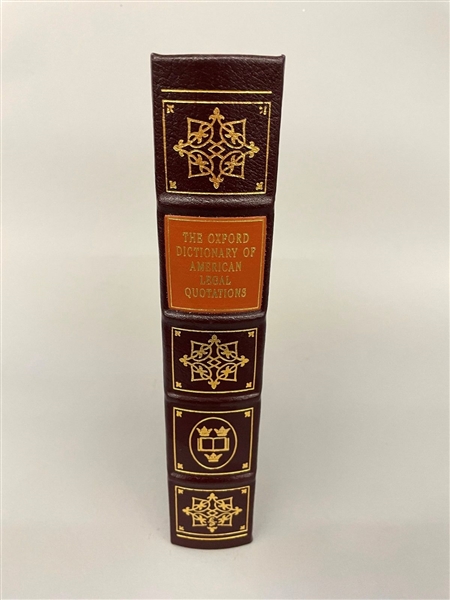 1993 Fred Shapiro "The Oxford Dictionary American Legal Quotations" Easton Press
