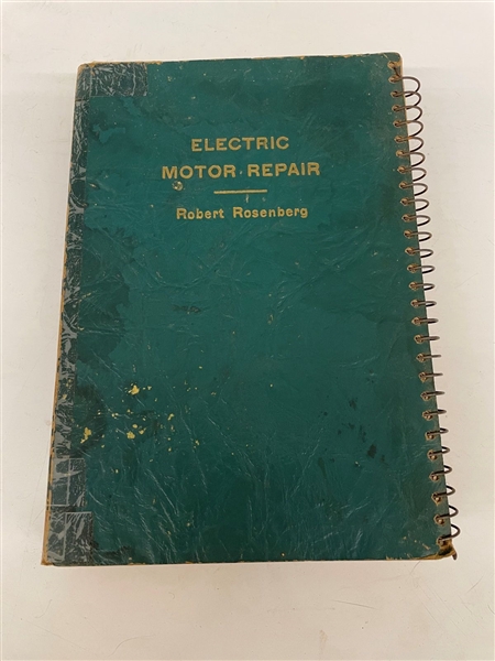 Robert Rosenberg "Electric Motor Repair" 6th Printing