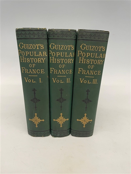 M. Giuzot, Dana Estes, & Charles Lauriat "Guizots Popular History of France" 3 Volumes