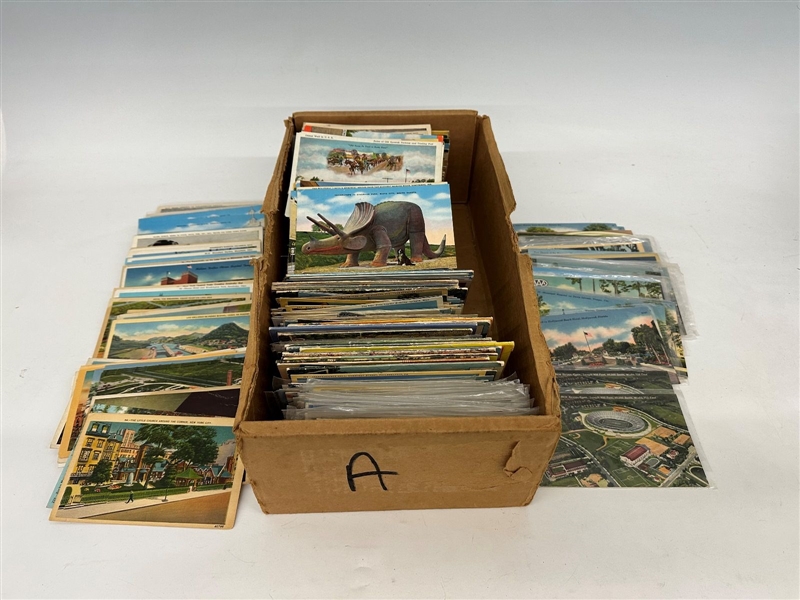 800-1000 Linen Postcards: US Town Views
