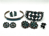 Native American Zuni Sterling Silver Turquoise Jewelry