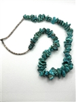 Sterling Silver Chunk Nugget Turquoise Necklace