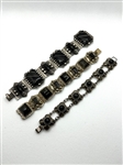 (3) Sterling Silver Onyx Mexico Bracelets