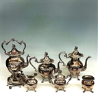 (6) Piece Silver Plate Tea Coffee Set 