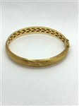 18k Yellow Gold Polished Hinged Bangle Bracelet
