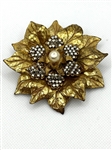 Miriam Haskell Large Floral Brooch