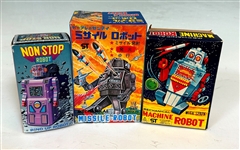 (3) Japanese Robots in Original Boxes