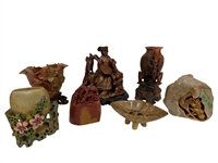 (10) Carved Soapstone Figurines