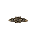 14k White Gold Ring with 3 Round Diamonds