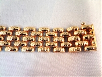 14K Gold Ladies Panther Chain Bracelet .49 Troy Ounces