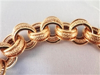 14K Gold Belcher/Rolo Pattern Bracelet .48 Troy Ounces