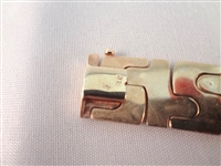 10K Solid Gold Key Fret Pattern Two Tone Bracelet .55 Troy Ounces