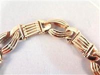 14K Solid Gold Fancy Corinthian Pattern Bracelet .74 Troy Ounces