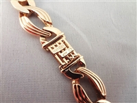 14K Solid Gold Fancy Corinthian Pattern Bracelet .74 Troy Ounces