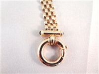 14K Gold Panther Link Pattern Bracelet .59 Troy Ounces