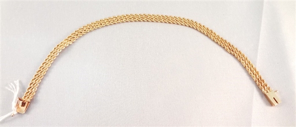 14K Solid Gold Three Rope Bracelet .24 Troy Ounces