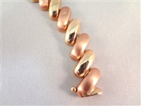 14K Gold Serpentine Pattern Bracelet Duo Tone .36 Troy Ounces