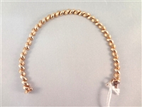 14K Solid Gold Serpentine Pattern Bracelet .31 Troy Ounces