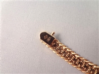 18K Solid Gold Rope Pattern Bracelet .25 Troy Ounces
