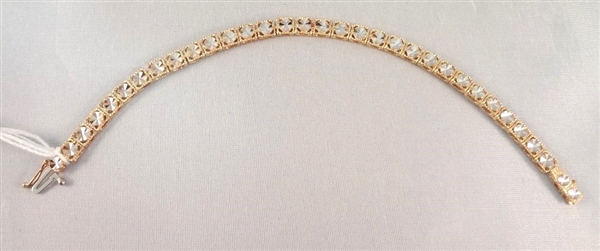 14K Gold Cup Chain Link Pattern Bracelet .29 Troy Ounces