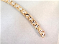 14K Gold Cup Chain Link Pattern Bracelet .29 Troy Ounces