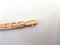 14K Gold Cup Chain Link Pattern Bracelet .29 Troy Ounces