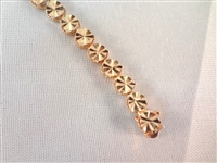 14K Solid Gold Floret Pattern Bracelet .22 Troy Ounces