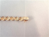 14K Solid Gold Floret Pattern Bracelet .22 Troy Ounces