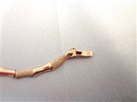 14K Solid Gold Bamboo Pattern Bracelet .16 Troy Ounces