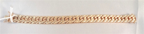 10K Solid Gold Tight Gourmette Pattern Bracelet .72 Troy Ounces