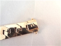 10K Solid Gold Tight Gourmette Pattern Bracelet .72 Troy Ounces
