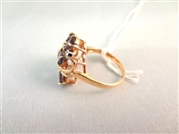 14K Gold Ring (6) Oval Amethyst 6x4mm Size 6.75