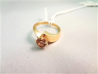 14K Gold Ring (1) Single Solitaire Diamond 4mm .25 carat Ring Size 6.75