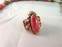 Carolyn Pollack Sterling Rhodochrosite Necklace, Pendant, Ring, Bracelet Jewelry Set