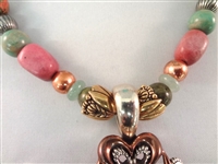 Carolyn Pollack Sterling Rhodochrosite Necklace, Pendant, Ring, Bracelet Jewelry Set