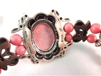Carolyn Pollack Sterling Rhodochrosite Necklace, Pendant, Ring, Bracelet Jewelry Set