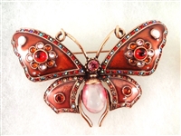 Joan Rivers (3) Butterfly Brooches Enameled Swarovski Oversize