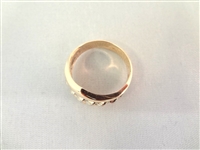 14K Gold Ring Rope Center White Gold Detail Ring Size .11 Troy Ounces