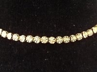 14K Gold Choker Necklace and Bracelet Set Cup Chain Style Total Weight .64 Troy Ounces